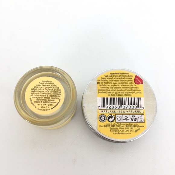 Burt's Bees NEW Kiss Lock Bag 5 Piece Gift Set Lotion Hand Foot Cuticle Creme - Picture 5 of 13